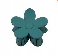 Piękna spinka klamra akrylowa kwiatek matowy 7cm zielony