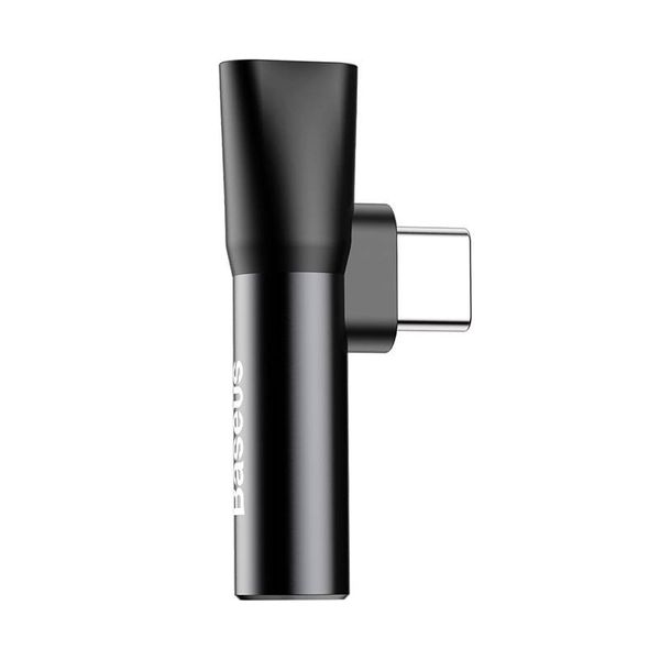 Adapter Audio Baseus USB-C do Mini Jack 3.5mm + USB-C (czarny) zdjęcie 4
