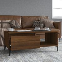 Stolik kawowy, brązowy dąb, 90x50x36,5 cm