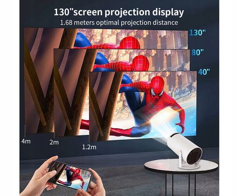 Projektor AMX 100 bezprzewodowy projektor multimedialny z Wi-Fi Bluetooth na Arena.pl