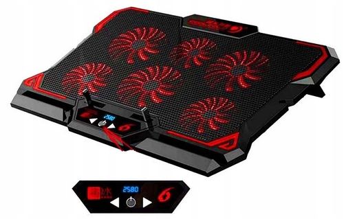 PODSTAWKA PODKŁADKA CHŁODZĄCA POD LAPTOP-A NOTEBOOK-A 12-17 WYŚWIETLACZ LED na Arena.pl