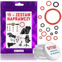 Duży zestaw uszczelek Saeco Philips XSMALL LatteGo + Smar 5g - 15 sztuk