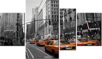 70CM 120CM OBRAZ 4 ELEM MANHATTAN TAXI ŚCIENNY