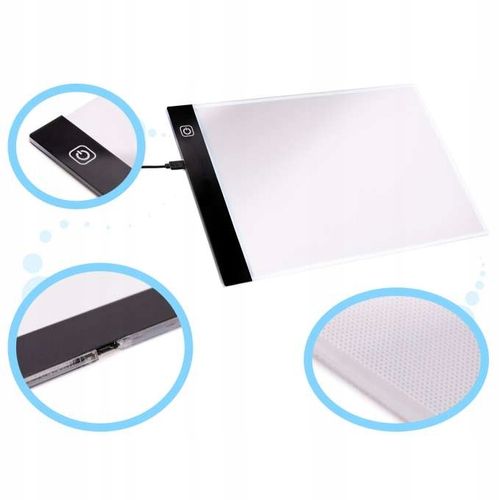 TABLET GRAFICZNY XL DESKA KREŚLARSKA DLA DZIECI RYSOWANIA LED A3 + GRATIS na Arena.pl