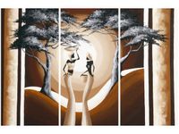 60 90CM OBRAZ 3 ELEM SPACER O ZACHODZIE SŁOŃCA DRUK PŁÓTNO RAMA