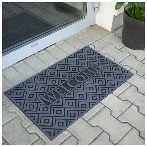 WYCIERACZKA POD DRZWI ZEWNĘTRZNA GUMOWA WEJŚCIOWA WELCOME BŁYSZCZĄCA na Arena.pl