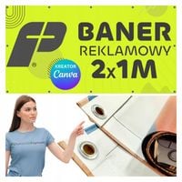 Baner Reklamowy 2x1 Powlekany Mocny Trwały Bilbord Reklama Sprzedam 200x100