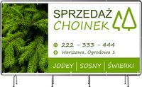 BANER REKLAMOWY 130x80 cm plandeka duży wybór różne wzory SPRZEDAŻ CHOINEK