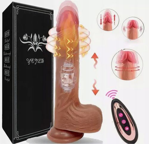 Realistyczne Dildo Penis Podgrzewany Ruch Posuwisto Rotacyjny Sex Wibrator na Arena.pl