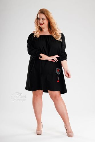 Tunika oversize sukienka czarna plus size na Arena.pl