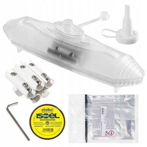 Mufa kablowa żywiczna 5x 1,5-10 mm2 Hermetyczna IPX8 1kV Etelec A1-0410 na Arena.pl