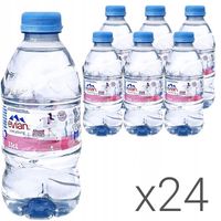 EVIAN WODA MINERALNA 0,33 L (330 ml) x 24 - NIEGAZOWANA PET