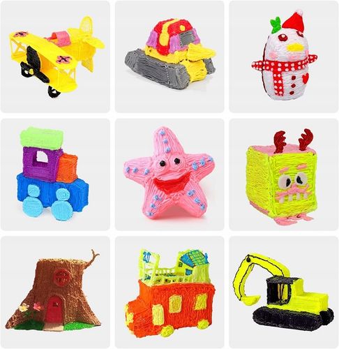 DŁUGOPIS 3D DRUKARKA DLA DZIECI / MEGA ZESTAW FILAMENT WKŁADY KOLOROWE 210M na Arena.pl