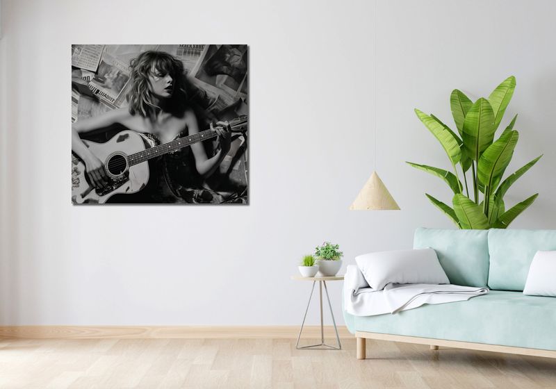 Obraz 100x90cm Młoda Gitarzystka zdjęcie 2