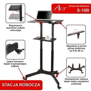 ART Stacja robocza pod notebooka/projektor S-10B na Arena.pl