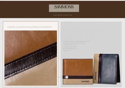 SAMMONS Krótki męski portfel Niebieski na Arena.pl