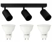Lampa sufitowa szyna spot oprawa + 3x LED GU10 6W