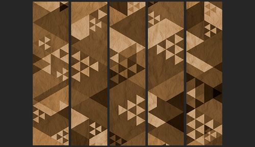 Fototapeta - Brązowy patchwork Rozmiar - 50x1000 na Arena.pl