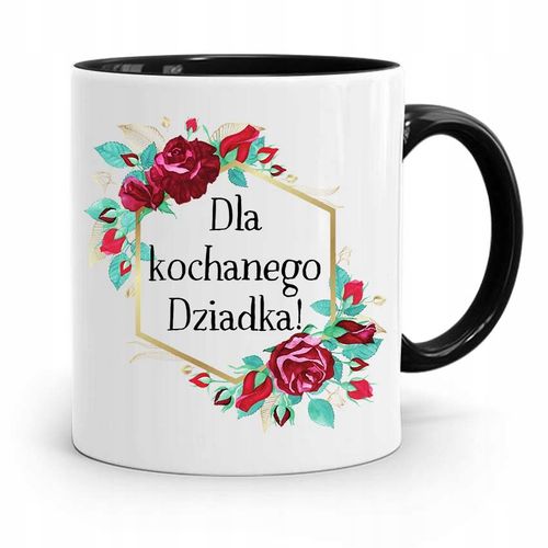 Kubek Czarny Prezent Dziadka Dla Kochanego Dziadka Z Nadrukiem Ze Zdjęciem na Arena.pl