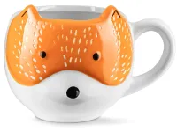 Uroczy Jesienny Kubek Lisek 350 ml z Uszami - Ręcznie Malowany