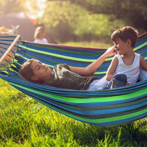 HAMAK OGRODOWY dwuosobowy brazylijski XXL DUŻY RED GARDEN ZESTAW POKROWIEC na Arena.pl