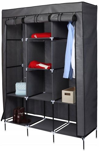 SZAFA Przenośnia tekstylna 8 półek pojemna 127X45X172CM turystyczna lekka na Arena.pl