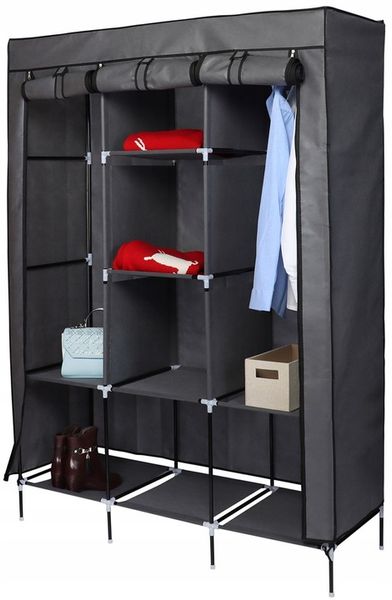 SZAFA Przenośnia tekstylna 8 półek pojemna 127X45X172CM turystyczna lekka zdjęcie 11