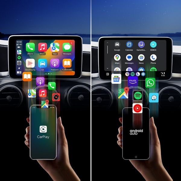 HEYINCAR 2 w 1 Bezprzewodowy Apple Carplay Android Auto Adapter Dla zdjęcie 8