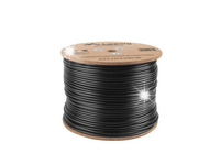 Kabel FTP Lanberg kat. 5e 305m drut Outdoor CU czarny