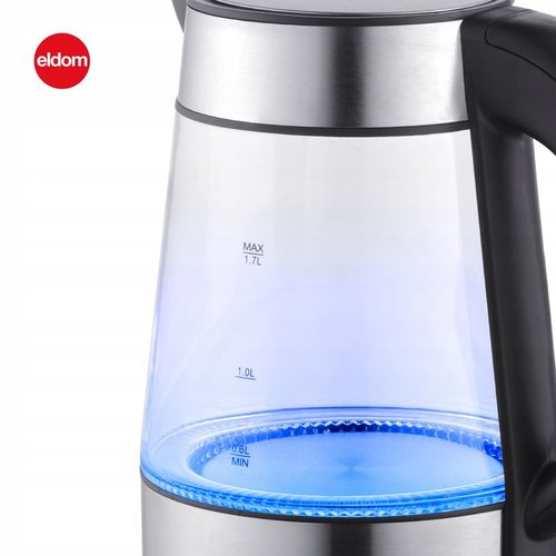 CZAJNIK ELEKTRYCZNY SZKLANY MOCNY 2200W PODŚWIETLANY BEZPRZEWODOWY 1,7 L. na Arena.pl