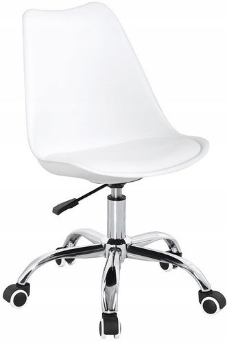 KRZESŁO SOA biurowe OBROTOWE do biurka białe na Arena.pl