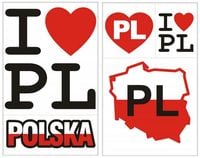 naklejki papierowe polskie symbole 53124