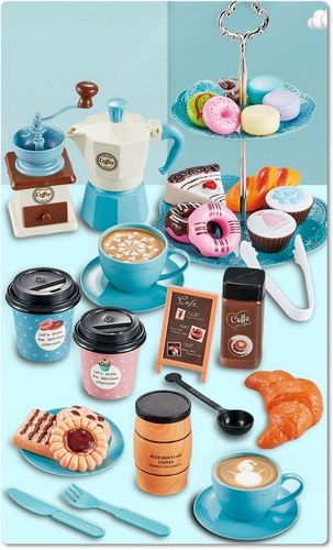 SERWIS DLA DZIECI XXL zestaw do herbaty kawy filiżanki cukiernia kawiarnia na Arena.pl