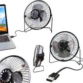 Wiatrak usb wiatraczek stojący wentylator metalowy mini fan solidny