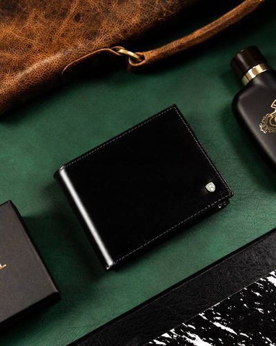 skórzany portfel męski z systemem rfid - rovicky na Arena.pl