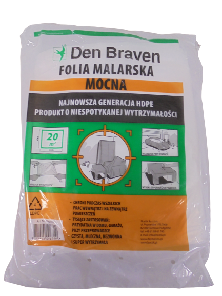FOLIA MALARSKA MOCNA 4Mx5M 20m2 zdjęcie 1