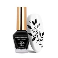 Lakier do stempli i stampingu MollyNails PRO Stamping czarny black 10ml