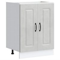 Szafka pod zlewozmywak, Kalmar, szarość betonu, 60x46x81,5 cm