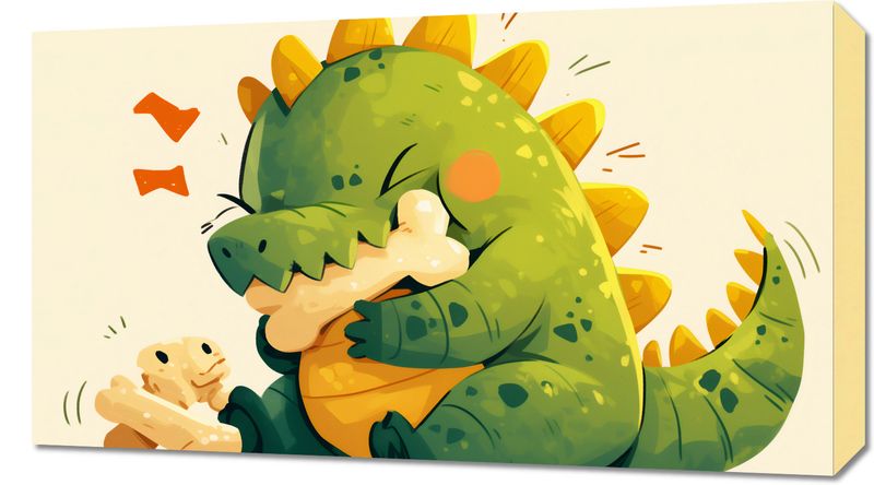 Obraz 70x40cm Uroczy Dinozaur zdjęcie 1