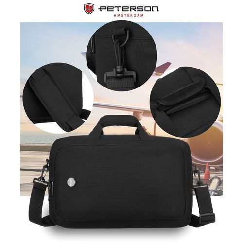 plecak podróżny w czarnym kolorze zamykany suwakiem, idealny na Arena.pl