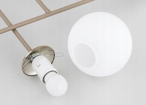 Lampa Sufitowa Wisząca Żyrandol Plafon Ecru Beż Cosmo na Arena.pl