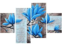 OBRAZ NIEBIESKI KWIAT MAGNOLII