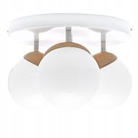 Lampa sufitowa Sfera Wood 3xE14 biały Milagro