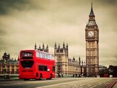 FOTOTAPETA BIG BEN AUTOBUS ULICE