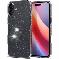 SPIGEN BROKATOWE ELASTYCZNE PRZEZROCZYSTE ETUI CASE IPHONE 16 PLUS GLITTER