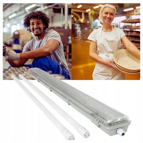 Oprawa Hermetyczna 120cm lampa + 2x świetlówki LED Wodoszczelna Do na Arena.pl