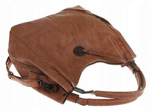 Tommasini Torebka Damska Listonoszka Duża Torba Shopper Worek 2692 Brązowa na Arena.pl