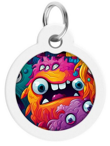 Collar Waudog Smart Id Zawieszka Z Qr-Paszportem Okrągła 3Cm Zębate Potwory na Arena.pl