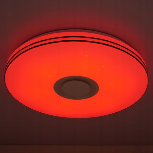 Plafon Natynkowy Lampa Sufitowa Oprawa 72W RGB CCT Głośnik Pilot biały na Arena.pl