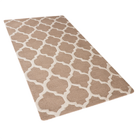 Dywan wełniany 80 x 150 cm beżowy ERBAA